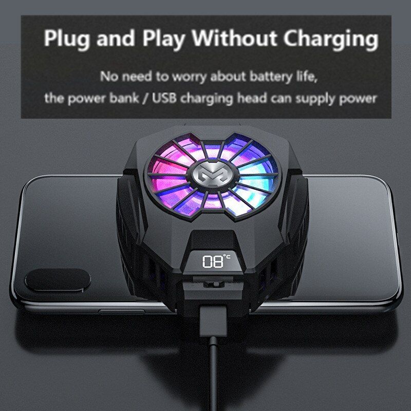MEMO Mobile Phone Radiator Phone Cooling Fan Case Cold Wind Handle Fan DL05 Light And Convenient For Gaming Moible Phone