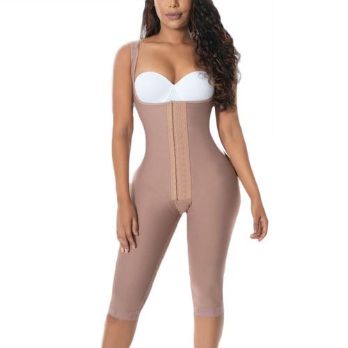 Abdominal Control Skims Fajas Compression Body Shaper Adjustable Shoulder Clasps  Lifter ​With 3-Row Steel Buckl