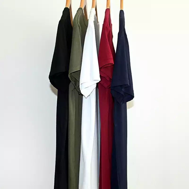 5 IN 1 UNISEX PLAIN ROUND NECK POLO T-SHIRT