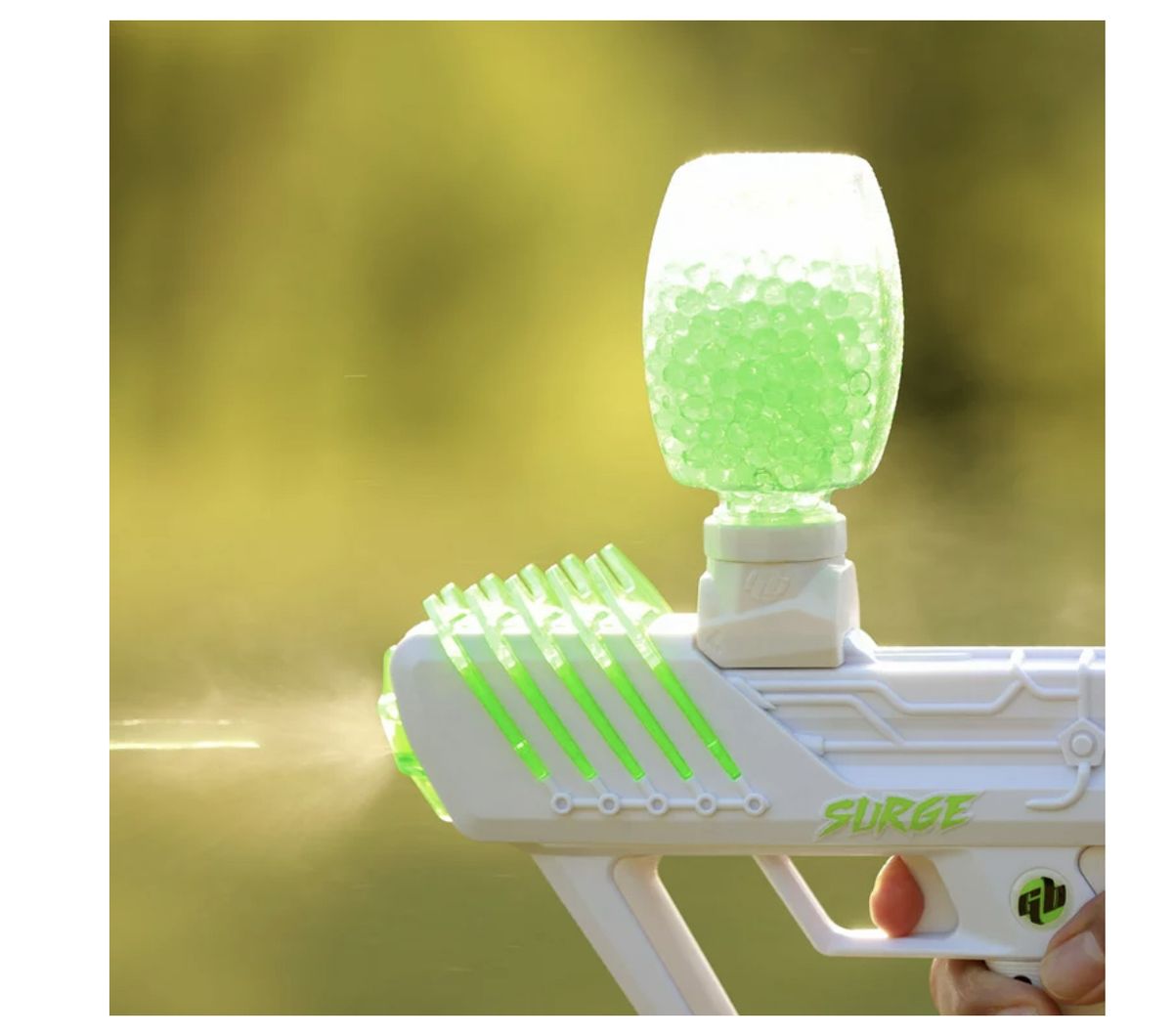Gel Blaster SURGE, Electric Green, Water-Based Gellet Blaster With 10,000 Electric Green Gellet Pack