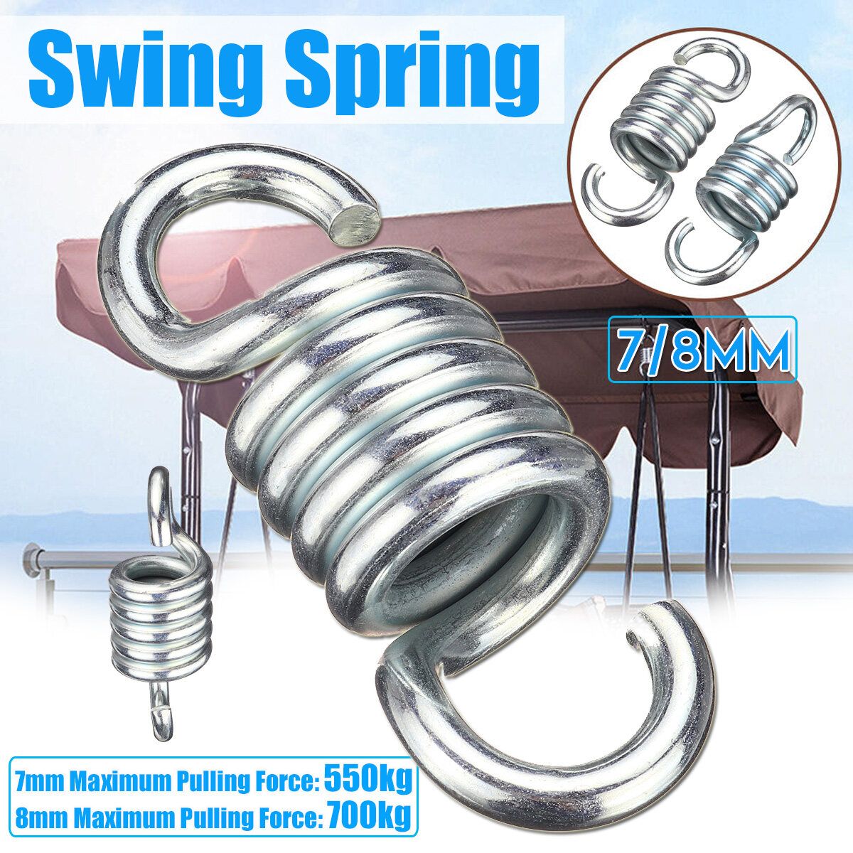 7/8mm Strong Heavy Duty Springs For Garden Spring Hanging Chair Hammock Swing