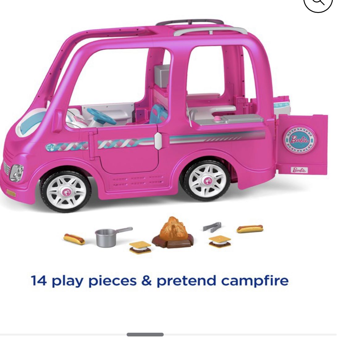 Power Wheels Barbie Dream Camper, Battery Powered Ride On Vehicle