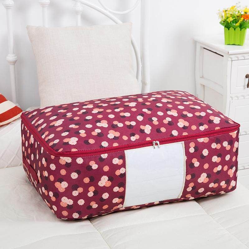 AU Large Quilts Storage Bags Folding Organizer Washable Clothes Container Travel #51L Big Size L Wine Red Flower Large