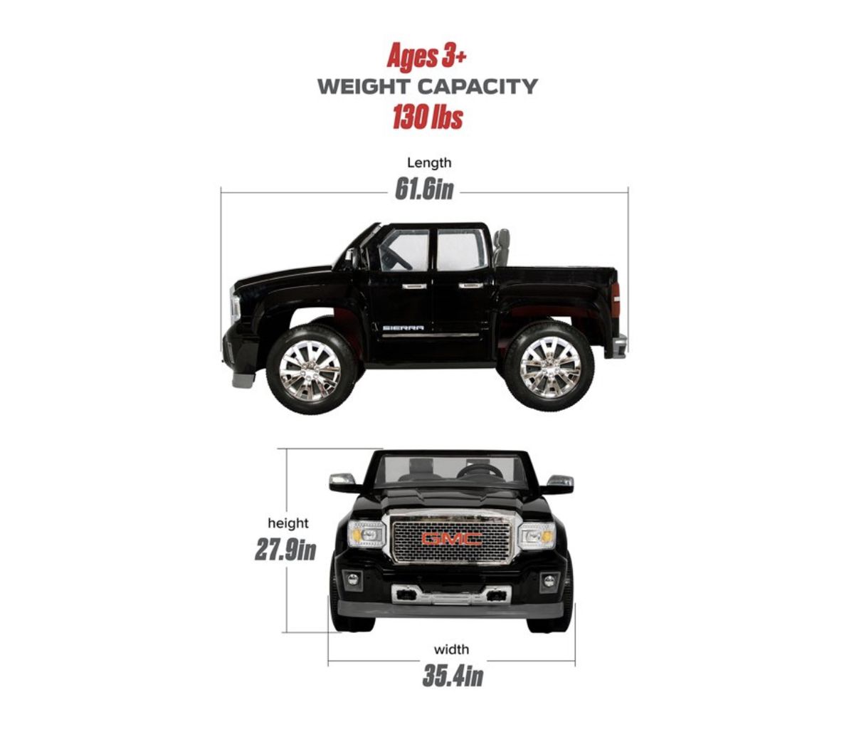 GMC Denali 12 Volt Battery Powered Ride-On Vehicle, Black