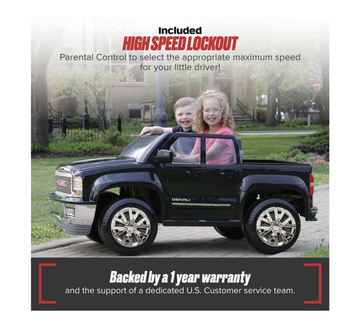 GMC Denali 12 Volt Battery Powered Ride-On Vehicle, Black