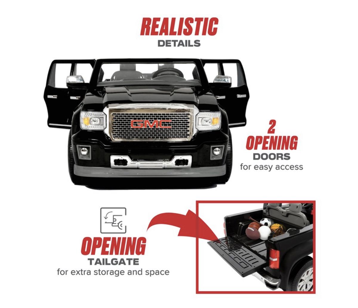 GMC Denali 12 Volt Battery Powered Ride-On Vehicle, Black