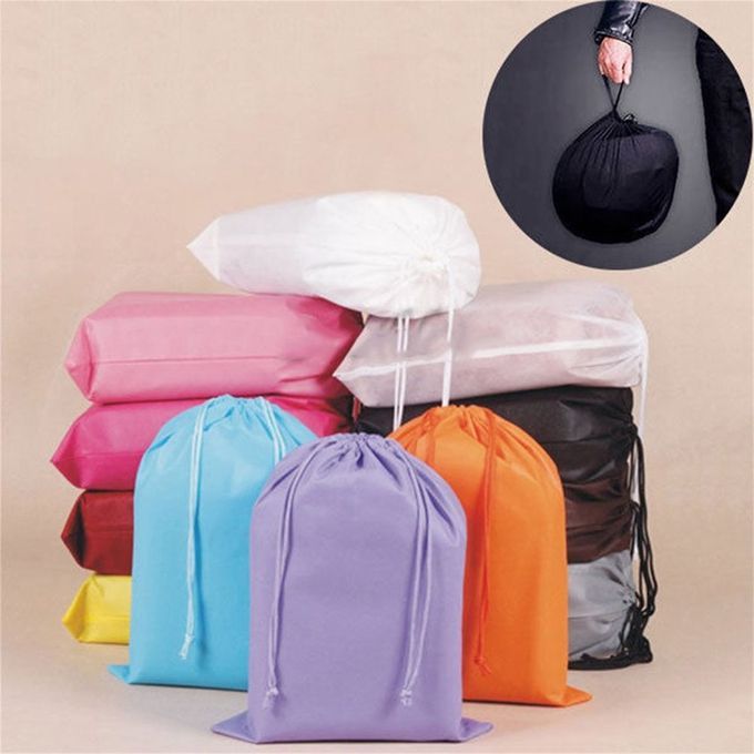 49*40cm Portable Travel Motorcycle Bike Drawstring Helmet Bag Storage Pocket Black