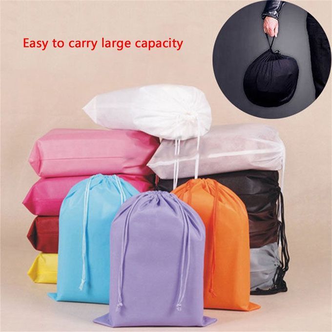49*40cm Portable Travel Motorcycle Bike Drawstring Helmet Bag Storage Pocket Black