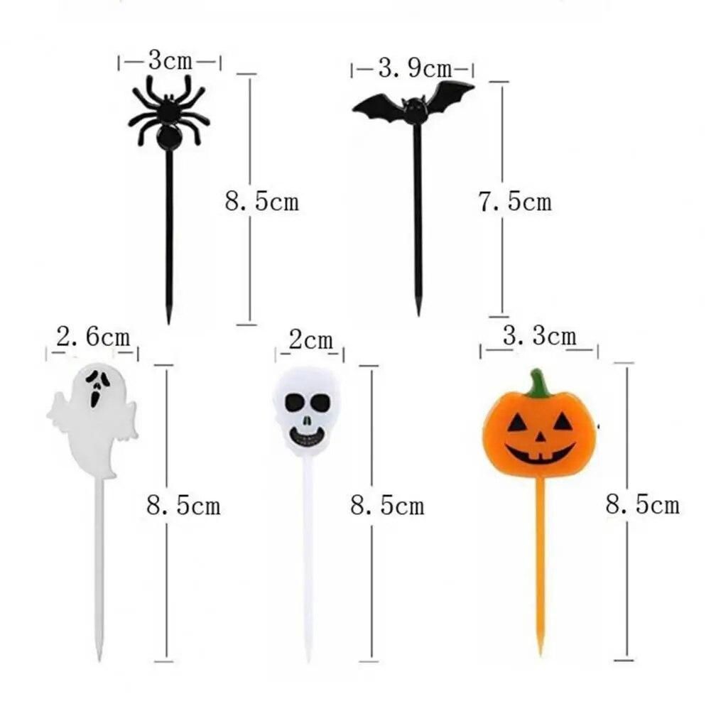 Food Pick Party Supplies10Pcs Halloween Design Cake Stick Washable Lovely Decorative Lightweight