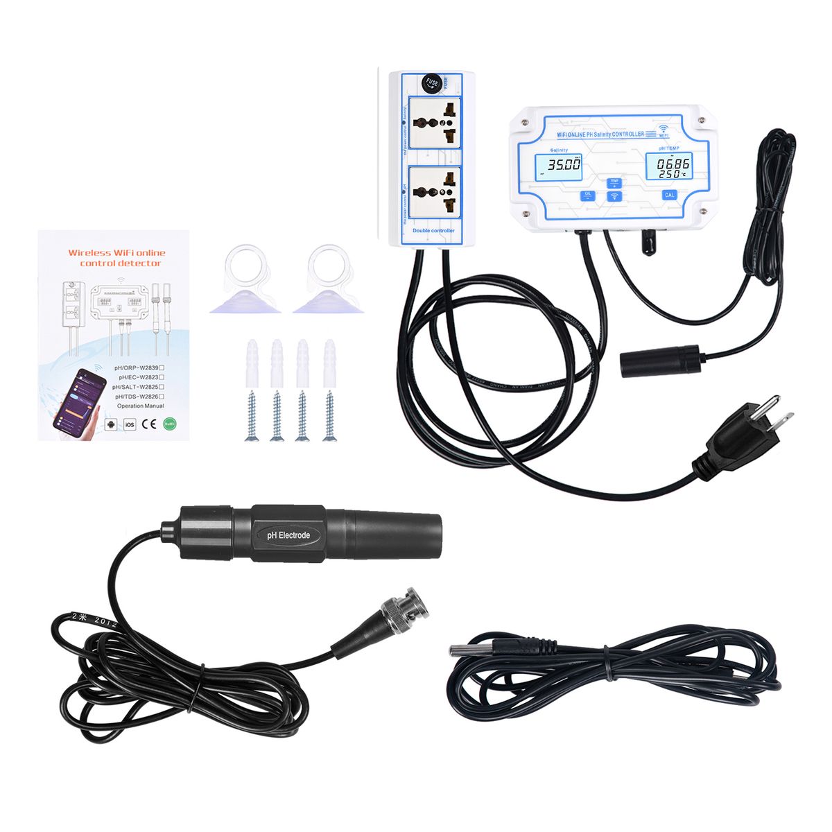 3-in-1 PH/Salinity/TEMP Water Quality Detector