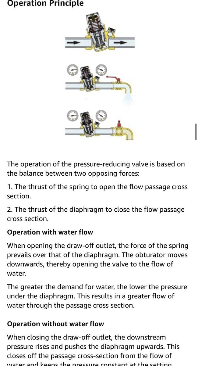 RV Water Pressure Regulator Brass Adjustable Pressure Relief