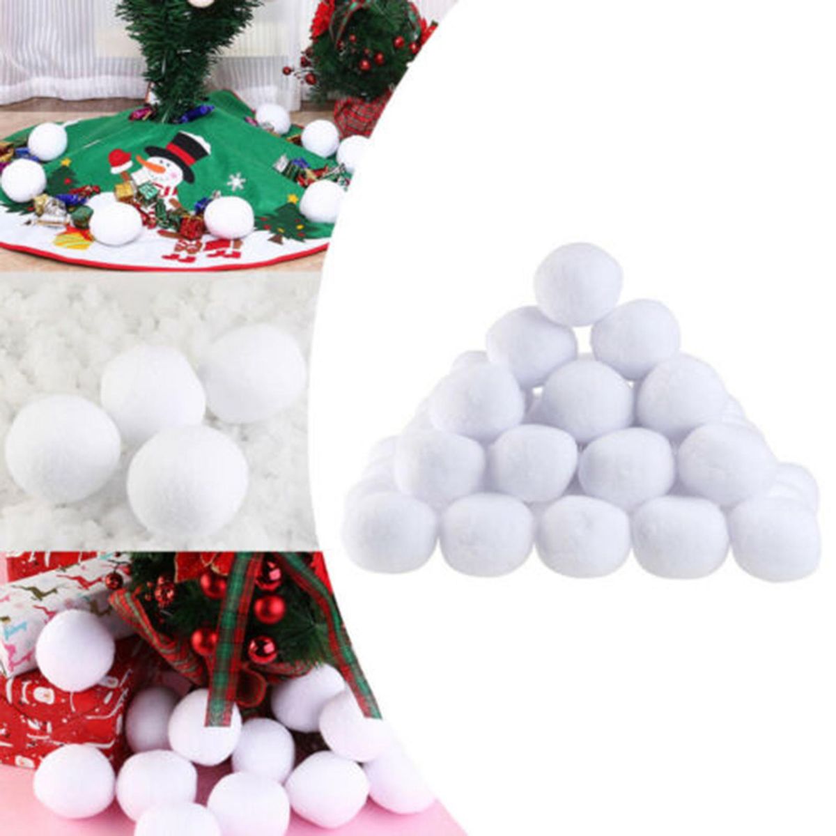 100Pcs 70mm Simulation Christmas Snowballs Indoor Snowball Fight Game Christmas Home Decor