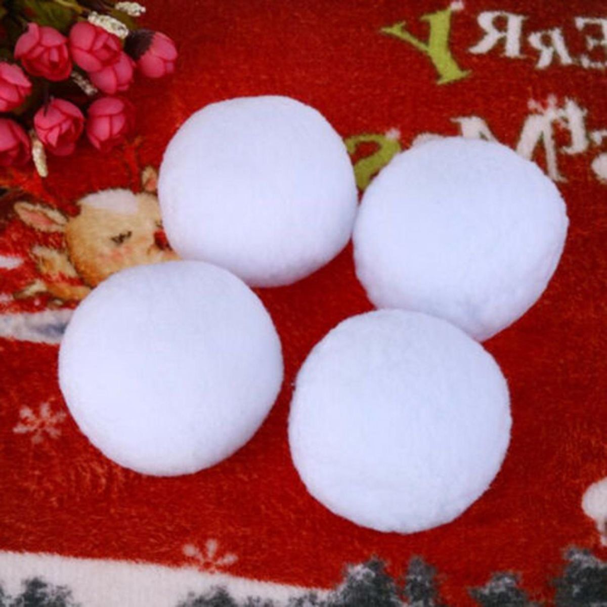 100Pcs 70mm Simulation Christmas Snowballs Indoor Snowball Fight Game Christmas Home Decor