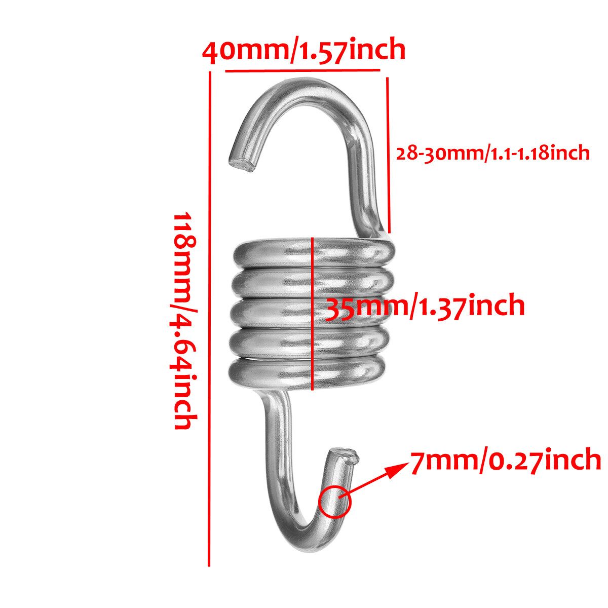 300kg Outdoor Rope Chair Chain Hanging Kit Garden Swing Hammock Mount Hook Steel