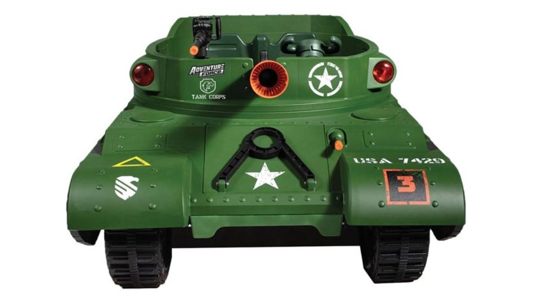 NEW WALMART EXCLUSIVE Adventure Force 24 Volt Thunder Tank Ride-On With Working C And Rotating Turret!