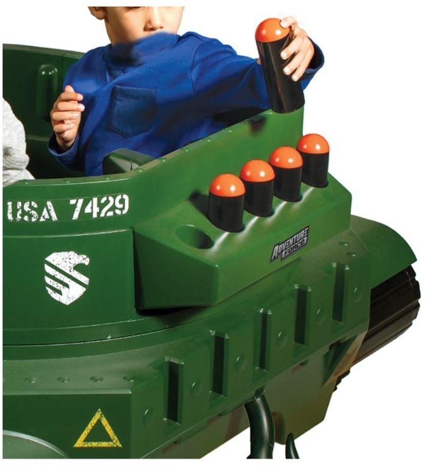 NEW WALMART EXCLUSIVE Adventure Force 24 Volt Thunder Tank Ride-On With Working C And Rotating Turret!