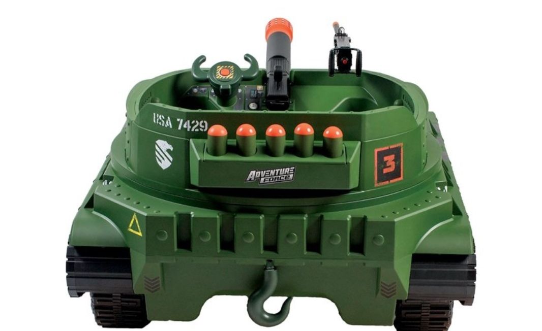 NEW WALMART EXCLUSIVE Adventure Force 24 Volt Thunder Tank Ride-On With Working C And Rotating Turret!
