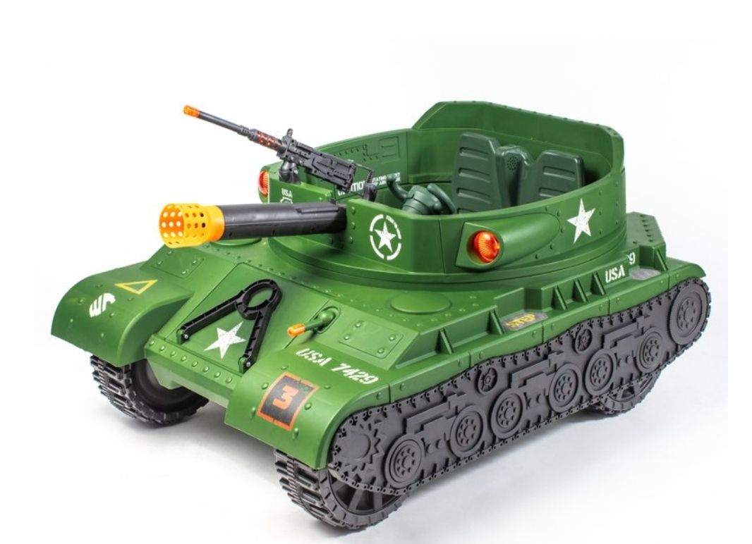 NEW WALMART EXCLUSIVE Adventure Force 24 Volt Thunder Tank Ride-On With Working C And Rotating Turret!