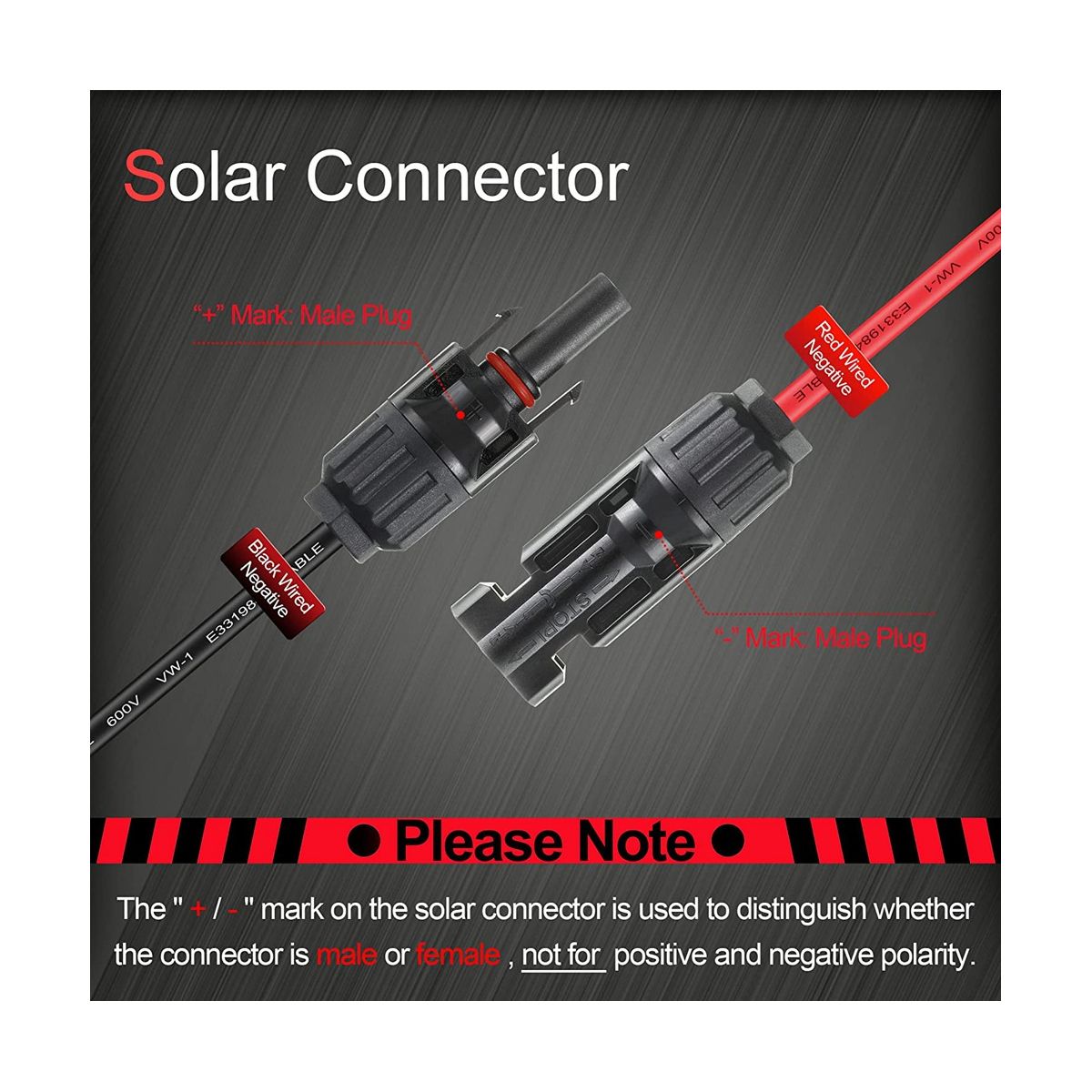 10AWG Solar Panel Cable KitsSolar Connectors Extension Cable for Solar Panel RVCompatible with Anderson Connector Goal