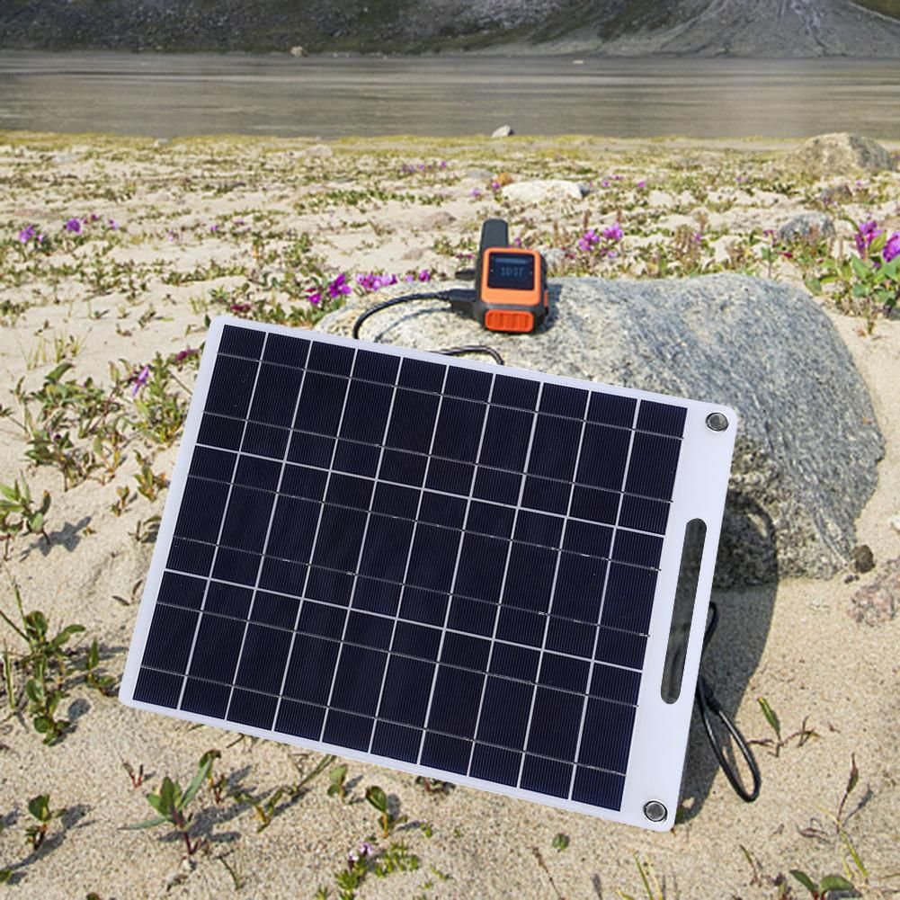 13W 5V Solar Panel Outdoor Monocrystalline Silicon Dual USB Solar Flexible Charging Panel for Charging 5V Devices