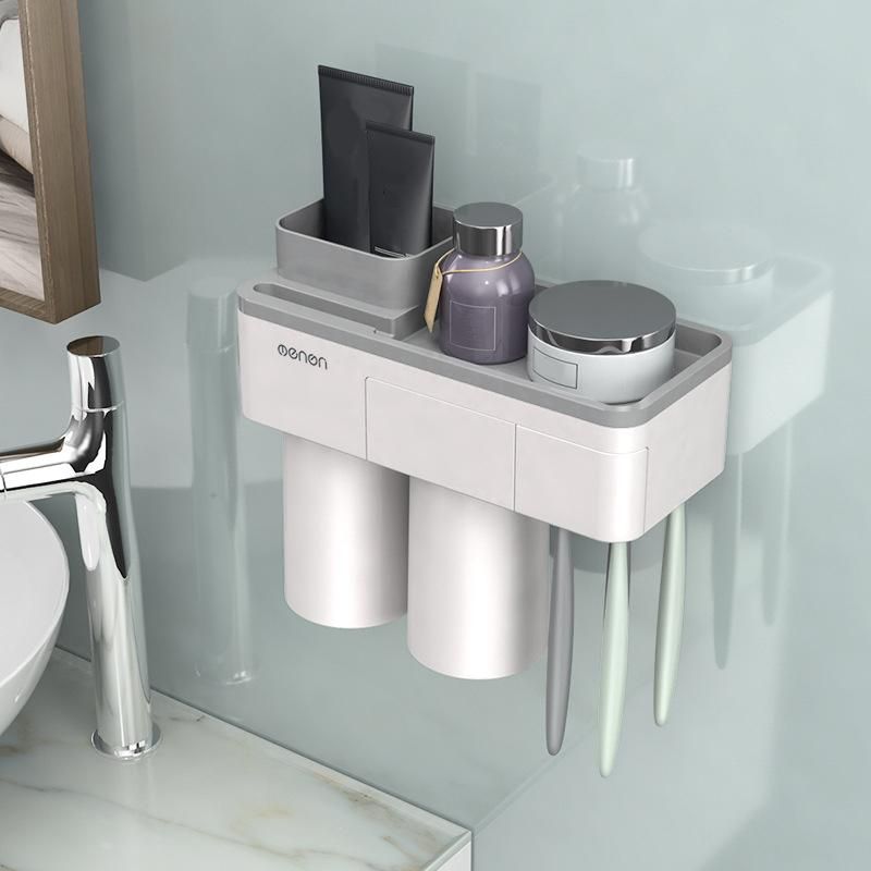Toothbrush Holder Cup Makeup Phone Storage Wall