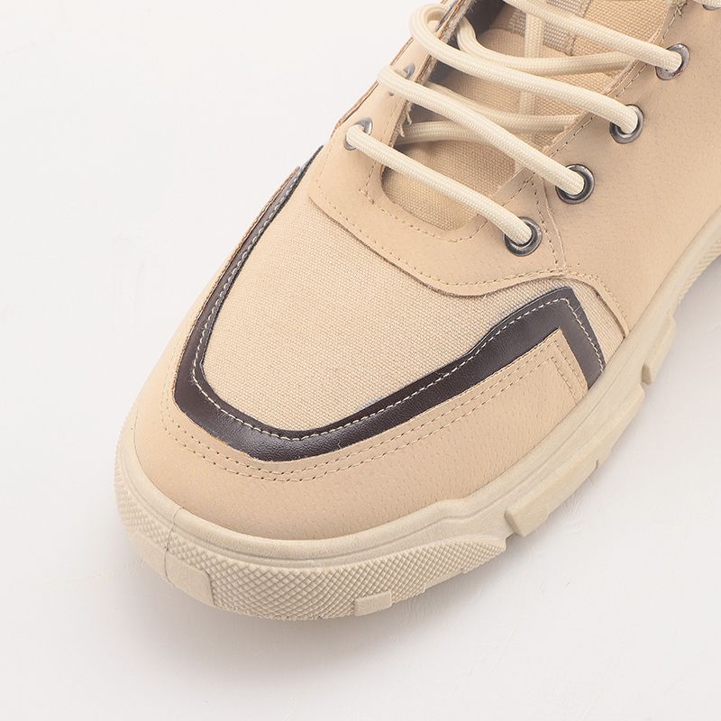 Martin Boots Men's Tooling All-match High-top Shoes-beige