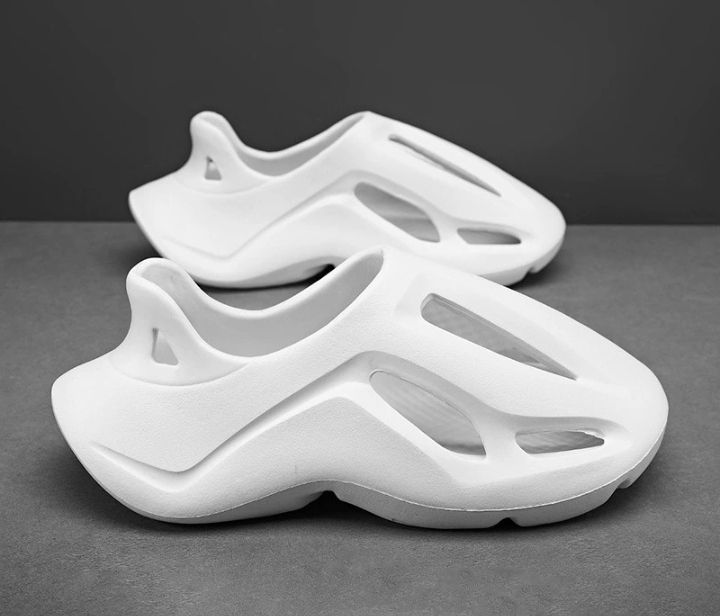 MENS Clog Shoes Beach Wear THICK Rubber Clog Shoes- White