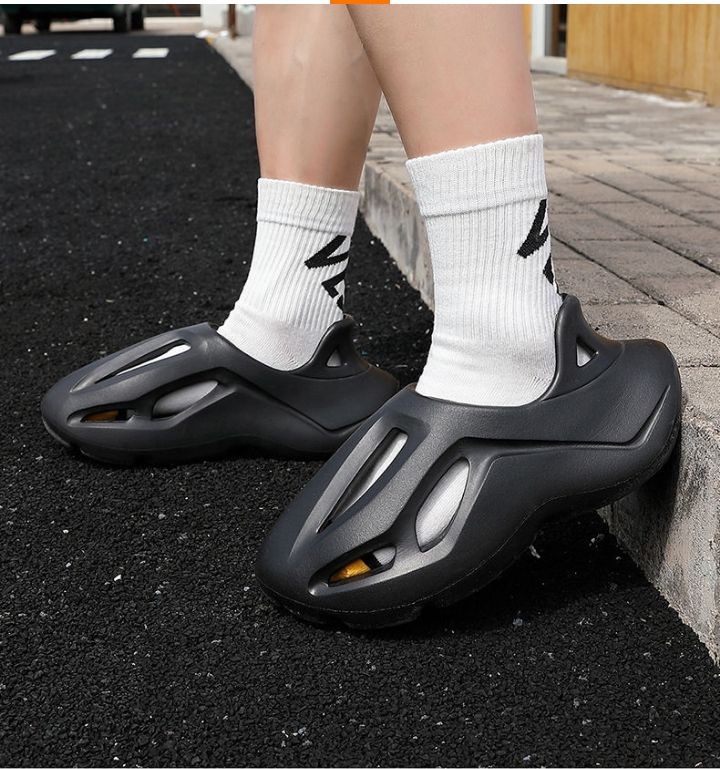 Unisex Clog THICK Rubber Shoes Beach Wear Clog Shoes- Black