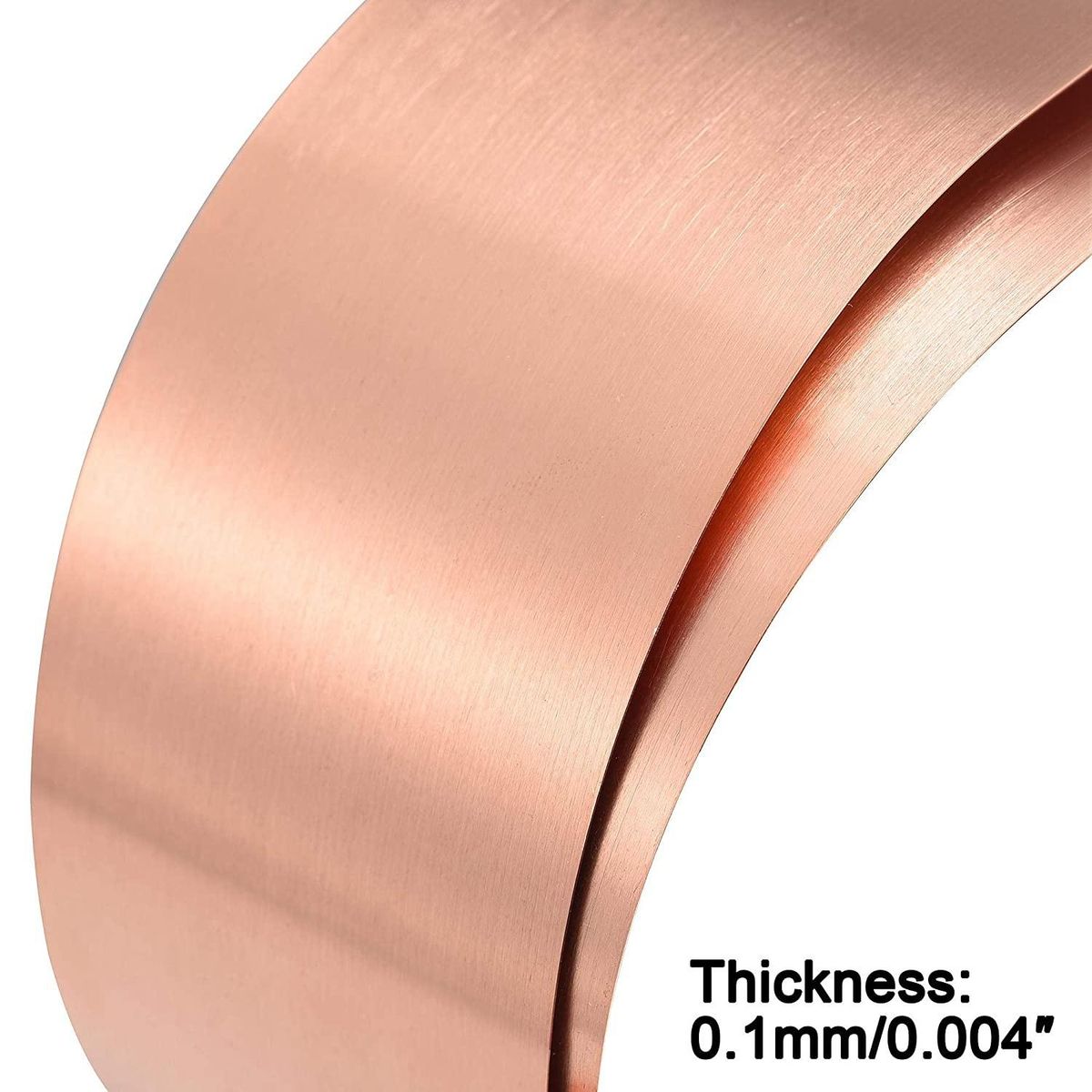 Copper Sheet , Metal Foil Plate 1000mm x 50mm x 0.1mm 2Pcs