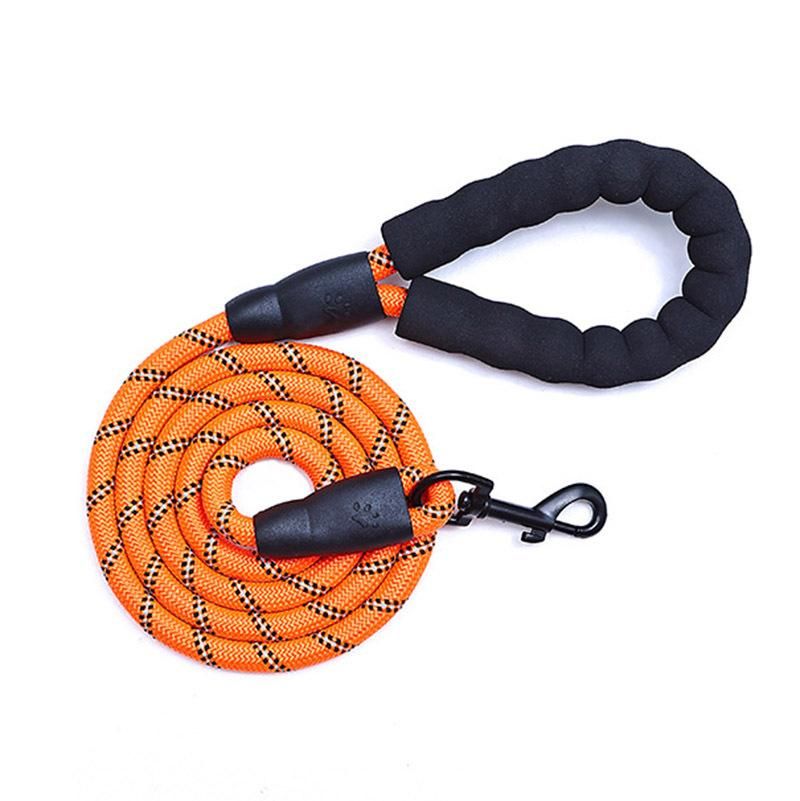 Wholesale spot wholesale pet dog reflective leash dog rope dog chain round rope no hand walking dog leash leash Purple 3 meters 1.2cm thick
