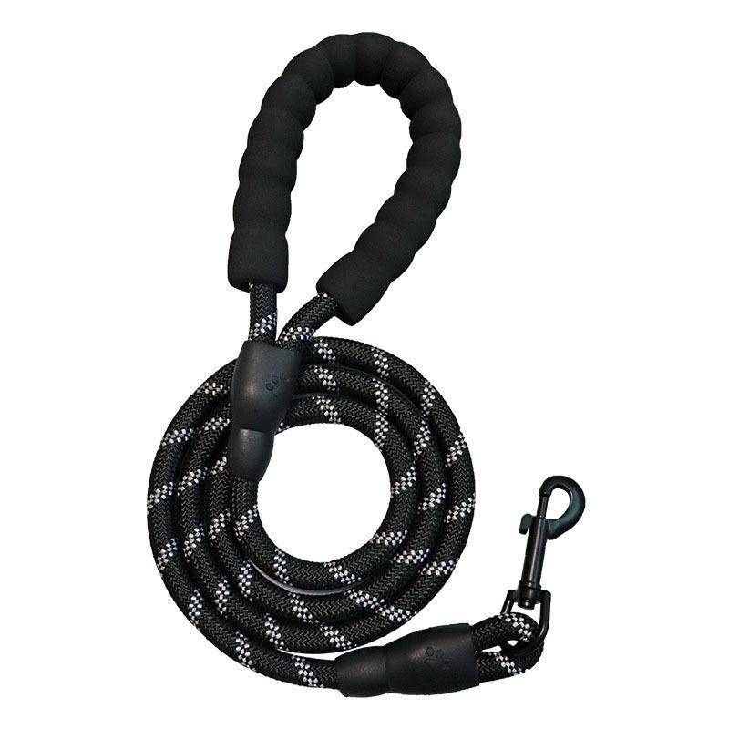 Wholesale spot wholesale pet dog reflective leash dog rope dog chain round rope no hand walking dog leash leash Purple 3 meters 1.2cm thick