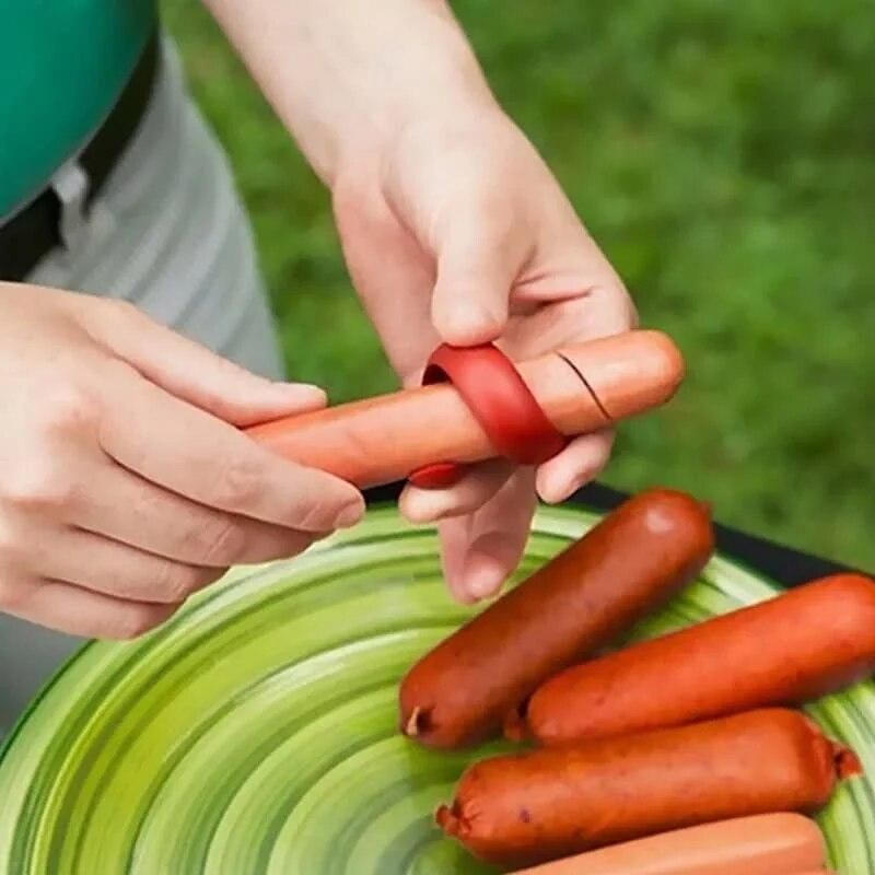 2pcs Cutting Hot Dog Sausage Tool slice your wiener spirl hot dog slicers