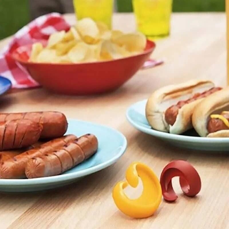 2pcs Cutting Hot Dog Sausage Tool slice your wiener spirl hot dog slicers