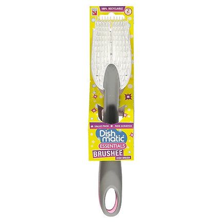 Dishmatic Essentials Brushee Dish Brush, 2-Pack