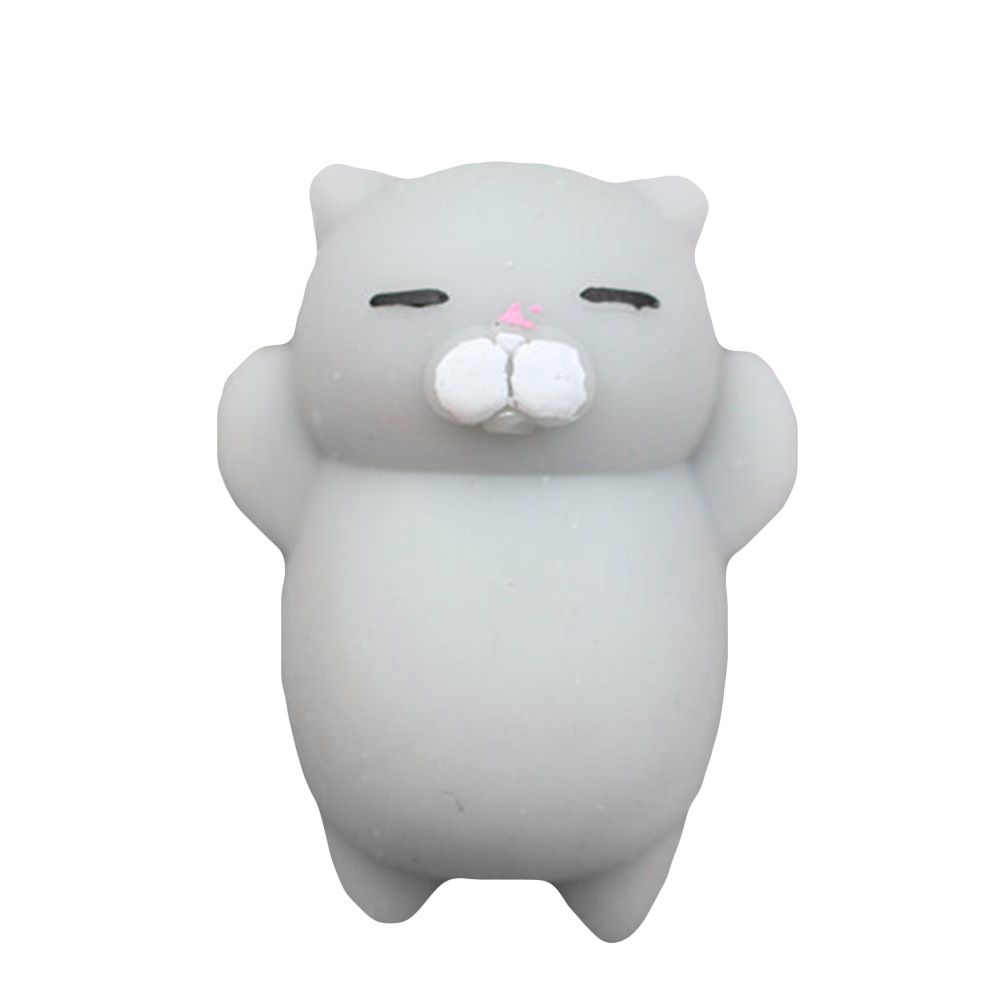 Cute Cartoon Cat Squishy Toy Stress Relief Soft Mini-Grey