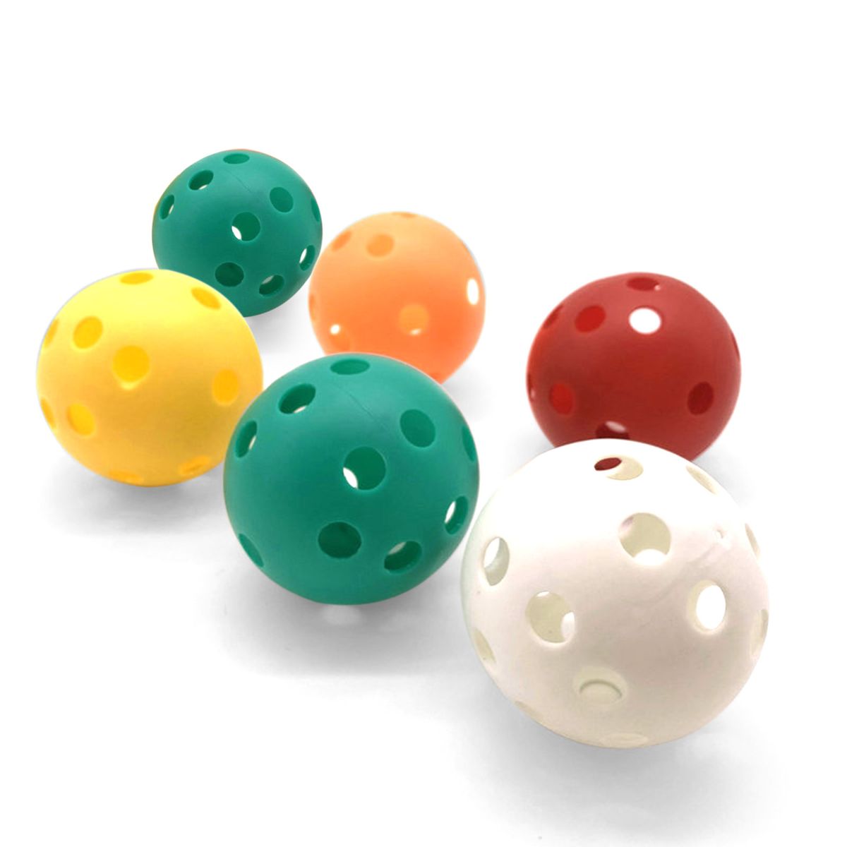 6pcs Pickleballs With Holes Plastic Pickle Balls For Indoor