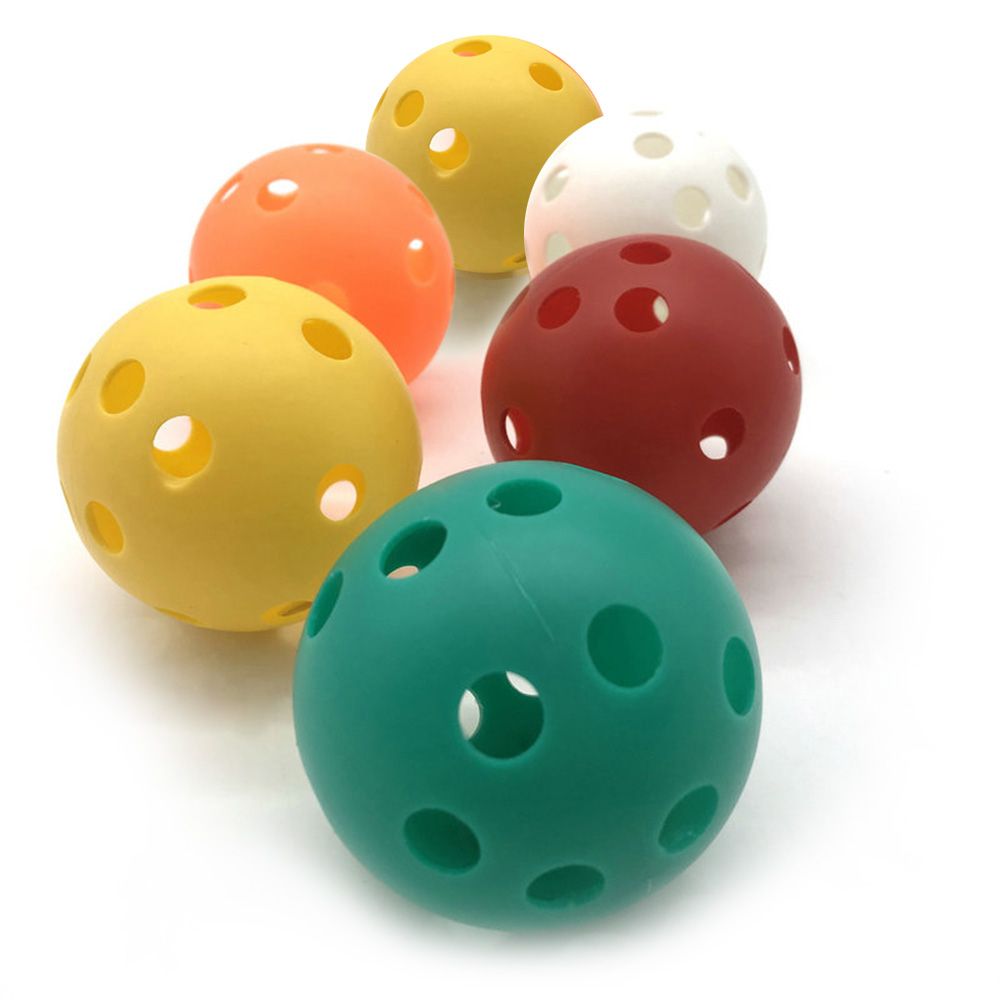 6pcs Pickleballs With Holes Plastic Pickle Balls For Indoor
