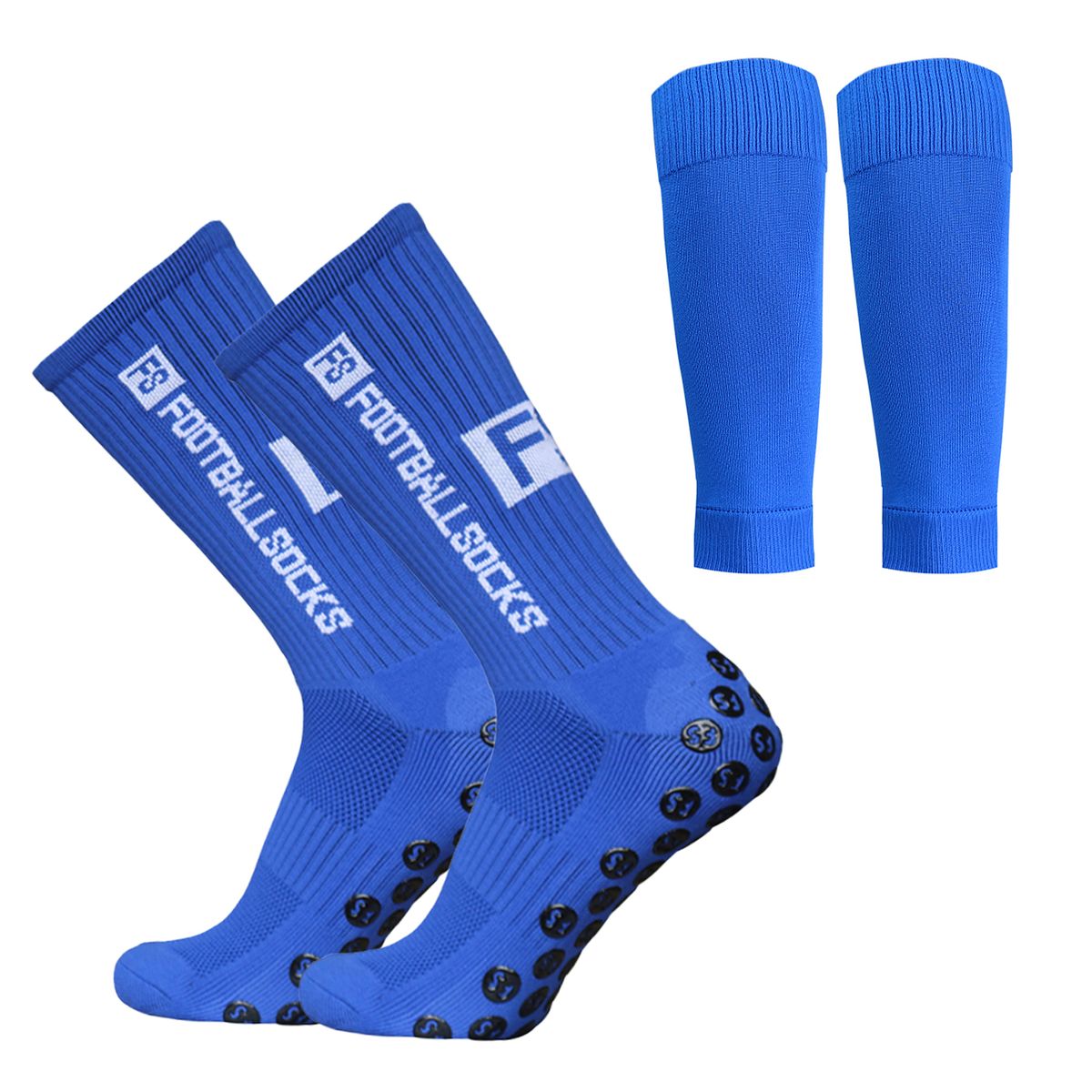 Anti Slip Soccer Socks And Calf Sleeves Set Outdoor Sport