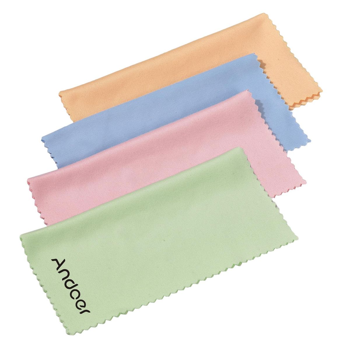 Andoer 10×10cm Microfiber Cleaning Cloth for Glasses 4pcs Screen Cleaner Cloth Premium Cloth for Lens/DSLR Camera/Camcoder/Phone/Tablet/Computer