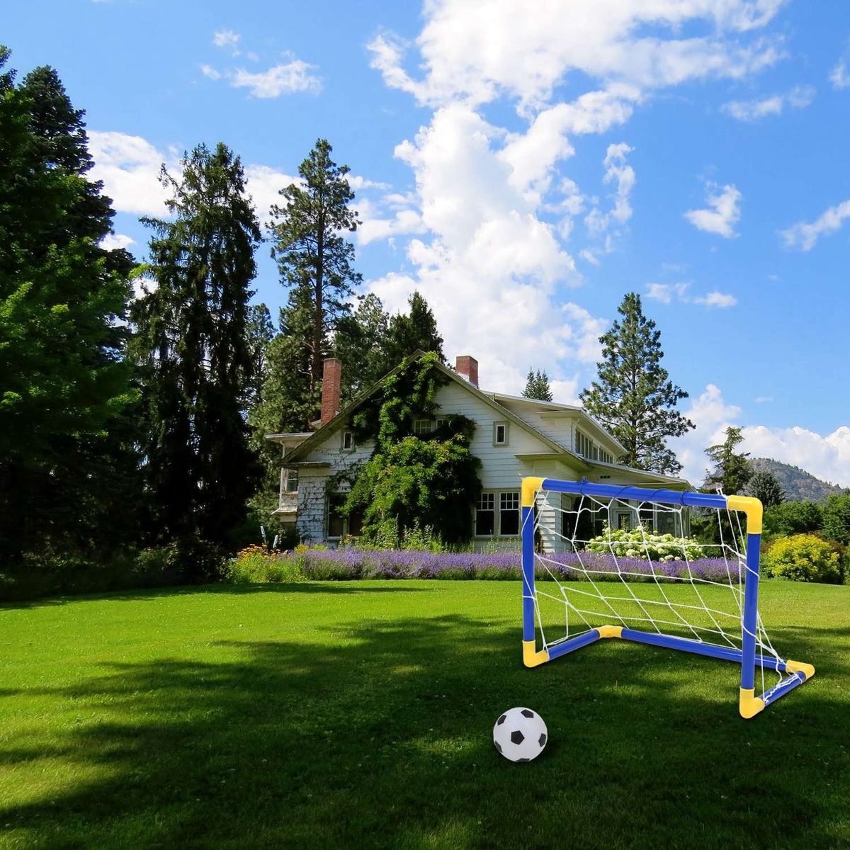 Indoor Mini Folding Football Soccer Ball Goal Post Net