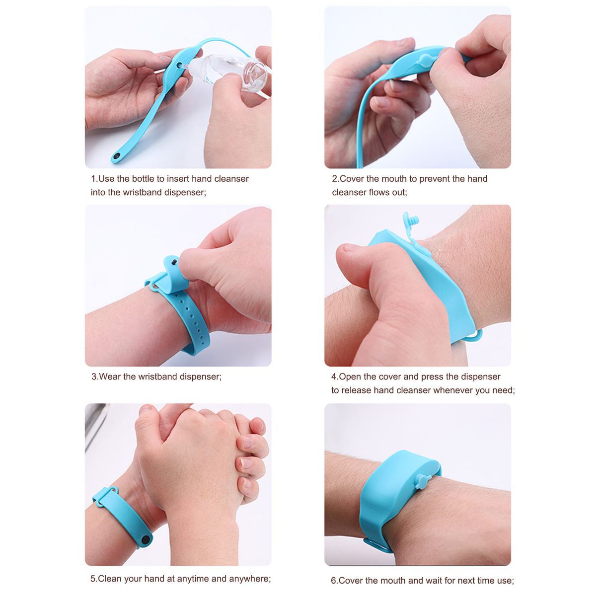 Wristband Hand Cleanser Dispenser Wearable Squizzy