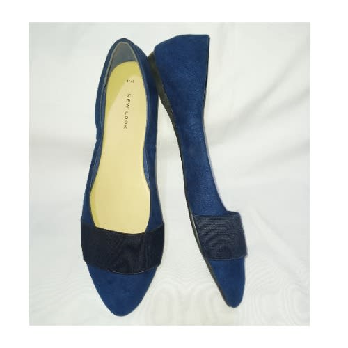 Trendy Pointed Ladies Office Flat Shoe - Blue