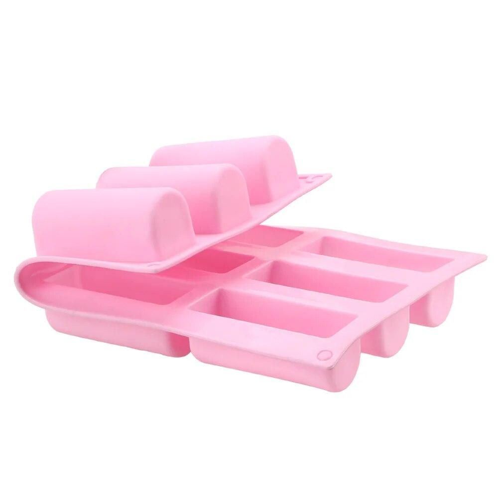 9 Hole Semi-Cylindrical Strip Shape Cake Tray Candy Chocolate Gumpaste Moulds DIY Fondant Mousse Cake Silicone Mold