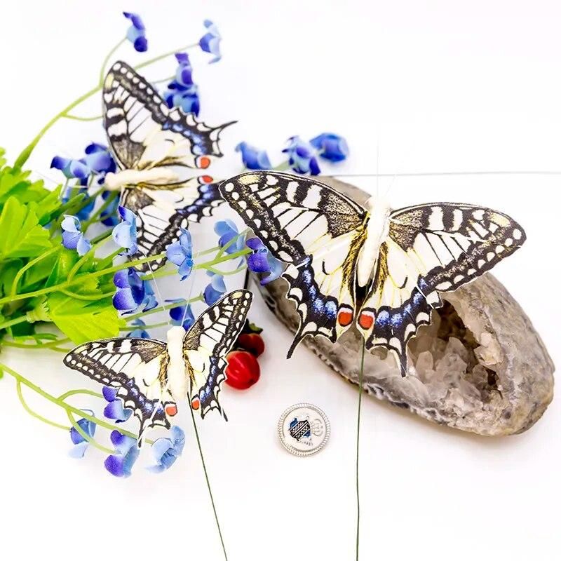 3 Artificial Feather Butterfly Creative Crafts Decoration Decoration Windmill Wedding Garden Home Bedroom Decoration