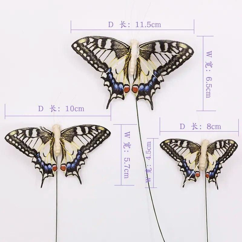3 Artificial Feather Butterfly Creative Crafts Decoration Decoration Windmill Wedding Garden Home Bedroom Decoration