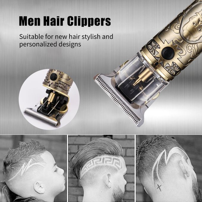 Men Hair Clippers With LCD Display Cordless Barber Clipper