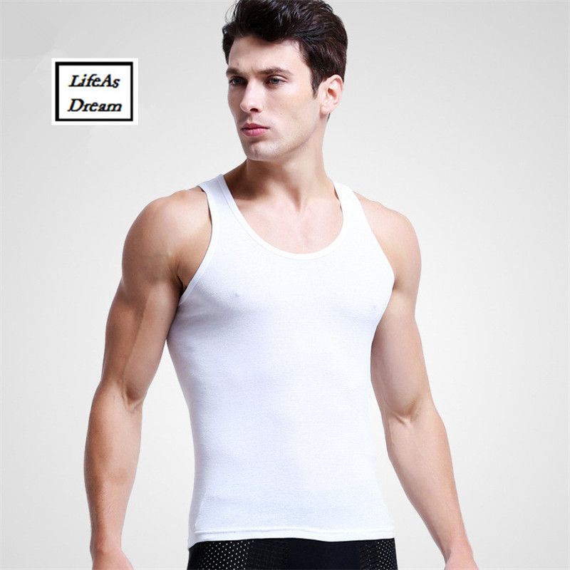 3Pcs Men Fitness Tank Top Casual Sports Sleeveless Shirt Male Vest Fashion Bodybuilding Man Gym Workout Clothing Pure Singlet-bx-3se