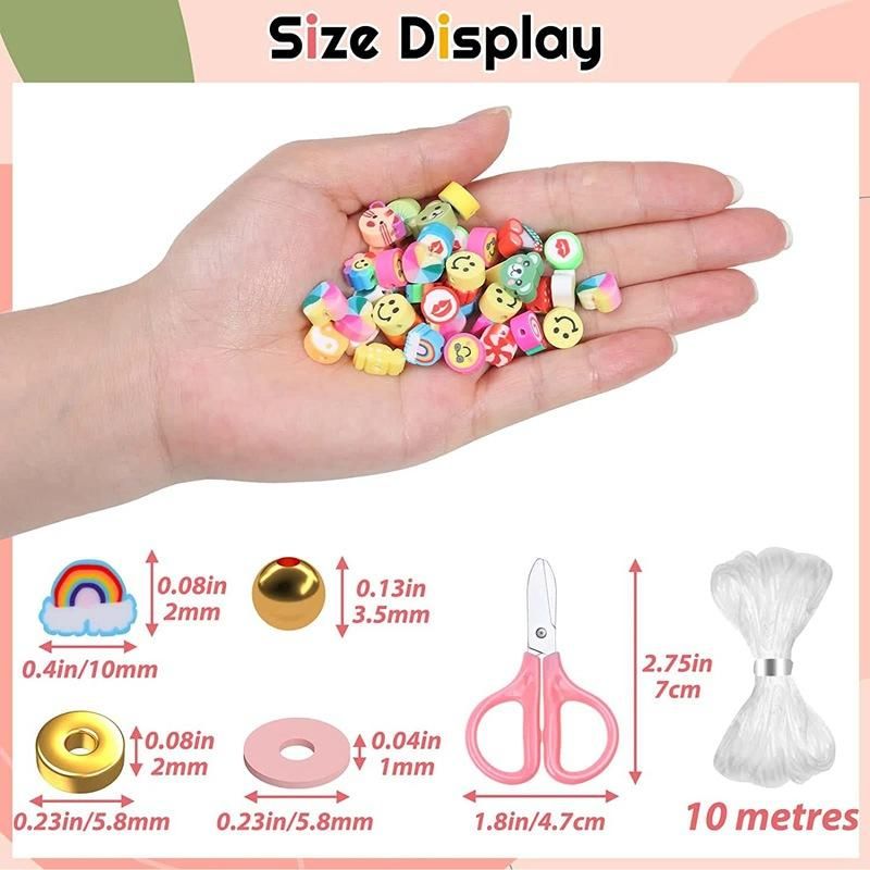Cross-border New Arrival 2320pcs Fruit Polymer Clay Beads Fruit Soft Pottery Beads DIY Jewelry AccessoriesAmazon
