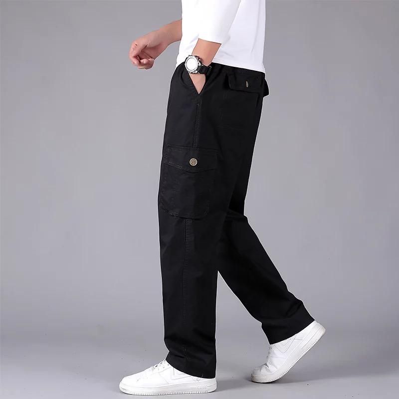 Men Military Black Style Trousers