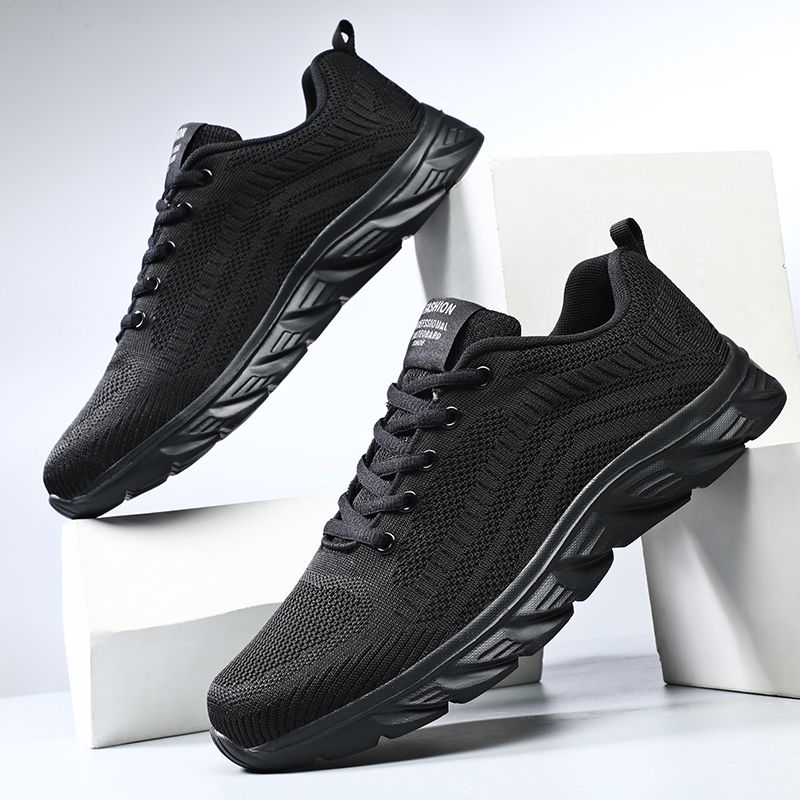 Men's Sports Running Shoes - Black